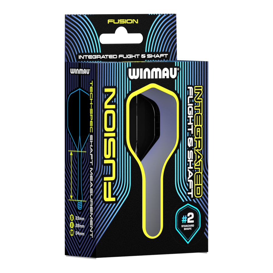 Winmau Fusion Flight Shaft System Standard Schwarz Short